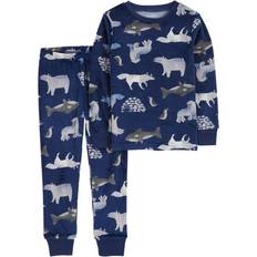 Elephants Pajamases Children's Clothing Carter's Arctic Animals Fleece Pajamas - Blue