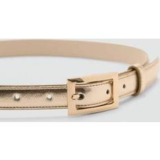 Mango Women Accessories Mango Square Buckle Belt - Gold