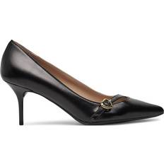Love Moschino Pumps Love Moschino Läderklack Med Hjärtskena - Black