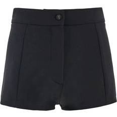 Ferragamo Shorts Ferragamo Tailored Linen Mini Shorts - Black