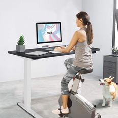 Gymax Electric Sit Stand Frame Medium Writing Desk