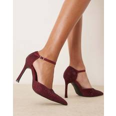 Glamorous Högklackade Pumps Med Spetsig Tå - Röd