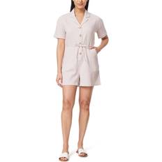 Jumpsuits & Overalls C&C California Ray Button Front Double Gauze Romper - Hushed Violet