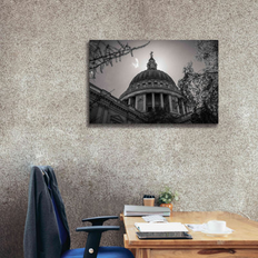 Framed Art Ebern Designs Under The Dome Wrapped Canvas Print 26.0 H x 40.0 W x 1.5 D Framed Art