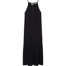 Mango Kjoler Mango Halterneck Tiered Midi Dress - Black