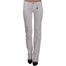 Costume National Distressed Skinny Jeans - White