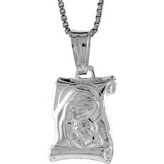 Children Charms & Pendants Trust Jewelry 925 Sterling Silver Madonna & Child Scroll Hollow Pendant 15mm