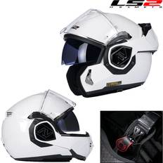 LS2 ff906 flip-front motorbike motorcycle modular full face helmet advant white