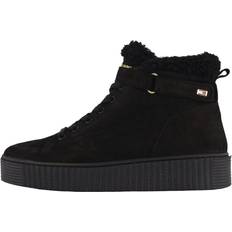 Tommy Hilfiger Faux Fur Nubuck Low Boots - Black