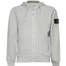 Stone Island Logo Cotton Hoodie - Gray