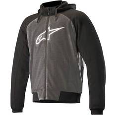 Alpinestars motorbike motorcycle chrome sport hoodie anthracite black white