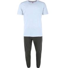 Beige - Men Pyjamas Hanes French Terry Sleep Set - Oatmeal Medium