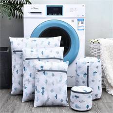 Washing Bags Zeuxo 5-Piece Printed Fine Mesh Laundry Bag Wash Bag Wash Bag Machine Laundry Wash Bag Anti-Stretching and Anti-Distortion