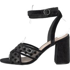 Bianco Korkokenkiä Bianco Cali Velour Dots Sandal - Black