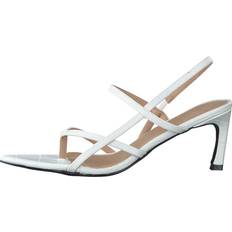 NA-KD Flippi Strap Heels - Offwhite/Brun/Vit