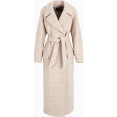 Emporio Armani Beige Outerwear Emporio Armani Icon Long Wool-Blend Coat - Mélange