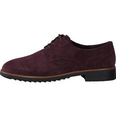 Red Oxford Clarks Griffin Lane Burgundy Suede - Negro