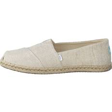 Dame - Grå Espadrillos Toms Metallic Woven Rope Natural - Beige