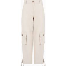 Emporio Armani Beige Trousers & Shorts Emporio Armani Stretch Cotton Gabardine Trousers - Beige