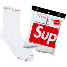 Supreme Socks Supreme Supreme Hanes Crew Socks - White