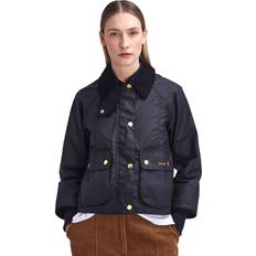 Barbour Manteaux Barbour Beadnell Cropped Waxed Coat - Black/Classic