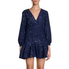 Paillettes - Robe courte Robes Maje Cocktailkleid Mit Pailletten Und Glitzergarn - Dunkelblau