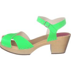 Dam - Gröna Pumps Swedish Hasbeens Mirja Female Klackskor Klackar - Beige/Grön