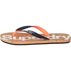 Brune - Dame Flip-Flops Superdry Glitter Cork Flip Flop - Dark Navy/Optic White