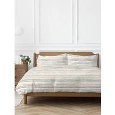 Duvet king &Home Painterly Stripe Coral Peach Set King Duvet Cover