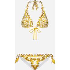 Mehrfarbig Bikini-Sets Dolce & Gabbana Majolica Padded Triangle Bikini Multicolor