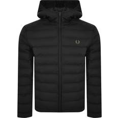 Fred Perry Men Outerwear Fred Perry Hooded Padded Jacket - Black