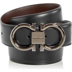 Men - Multicoloured Belts Ferragamo Men's Double Gancini Belt - Black