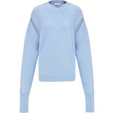 Ferragamo Damen Pullover Ferragamo Brushed Cashmere Blend Sweater - Light Blue