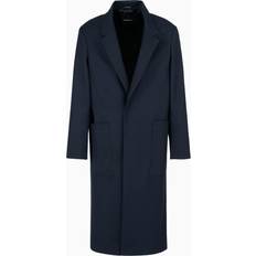 Emporio Armani M Coats Emporio Armani Heavyweight Virgin Wool-Blend Coat - Gabardine