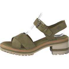 Timberland Mujer Tacones y Zapatos de Tacón Timberland Violet Marsh Cross Band - Olive Nubuck