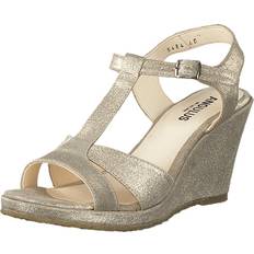 Angulus Glitter Klackskor - Beige/Brun/Silver