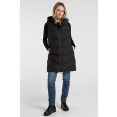 French Connection Veste French Connection Midi Quilted Gilet With Hood - Black