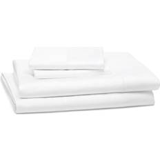 Cotton and Silk Set Queen Bed Sheet White