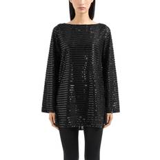 Emporio Armani Dresses Emporio Armani Capsule Collection Tulle Tunic Dress - Striped Sequinned Motif