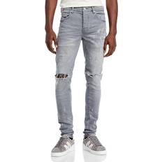 Uomo - Viola Jeans Men's Knee-Slit Jeans with Paint Splatter - Grey