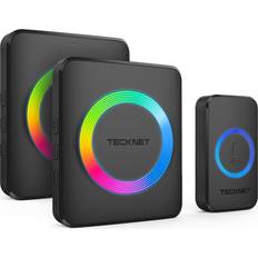 Tecknet Wireless Doorbell IP65 Waterproof Twin Wall Chime Kit