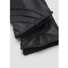 Mango Women Gloves & Mittens Mango Leather Effect Gloves - Black