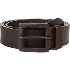 Wrangler Sort Tøj Wrangler Kabel Buckle Leather Belt - Brown