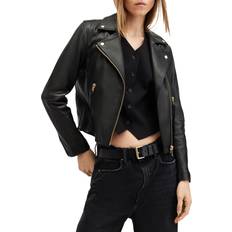 AllSaints Outerwear AllSaints Dalby Leather Biker Jacket - Black