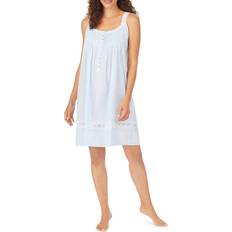 Blue Nightgowns Eileen West Cotton Short Nightgown - Peri Blue