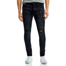 Men - Purple Jeans Purple Brand Skinny Jeans mit Farbklecks-Print - Schwarz