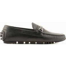 Emporio Armani Men Low Shoes Emporio Armani Pebbled Leather Driving Loafers
