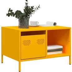 Amarillo Mesas de Centro vidaXL Mustard Yellow 68.5 x 50 x 43.5 cm Coffee Table