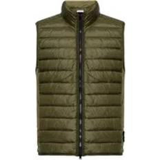 Stone Island Men Vests Stone Island Green Quilted Down Vest - Green