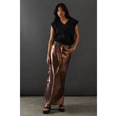 Bronze Skirts Warehouse Metallic Pencil Skirt - Bronze